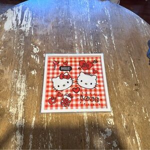 Hello Kitty Red Checkered Wall Art